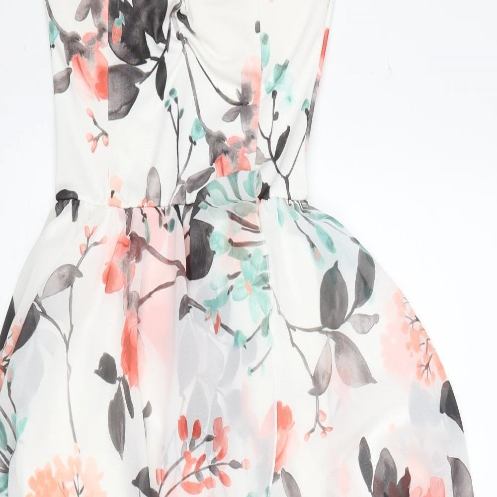 Kiah Womens Multicoloured Floral  Tank Dress  Size 8