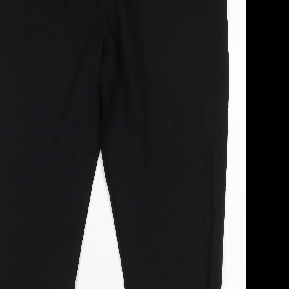 Peacocks Womens Black   Trousers  Size 16 L26 in