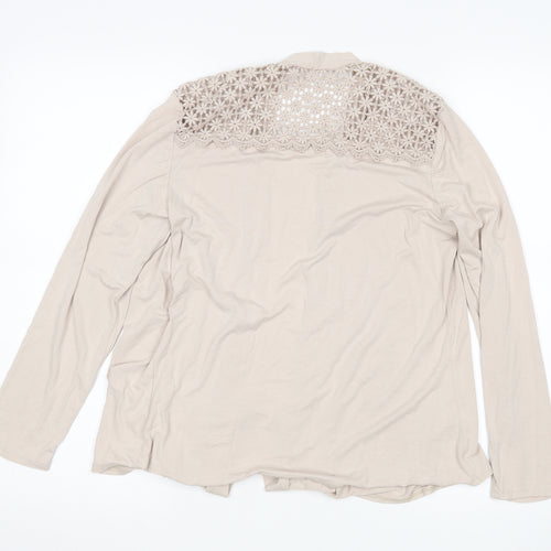 Classic Womens Beige   Cardigan Jumper Size 12