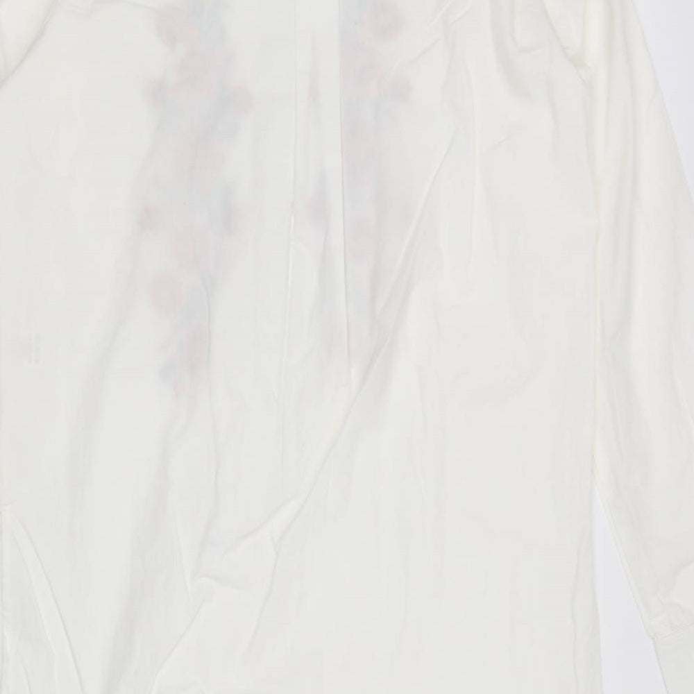 inocence Womens White Floral  Shirt Dress  Size 12