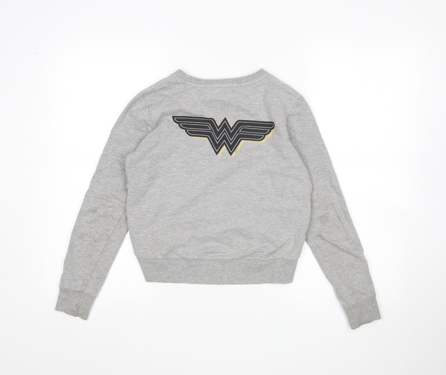 M&Co Girls Grey   Pullover Jumper Size 9-10 Years  - wonder woman
