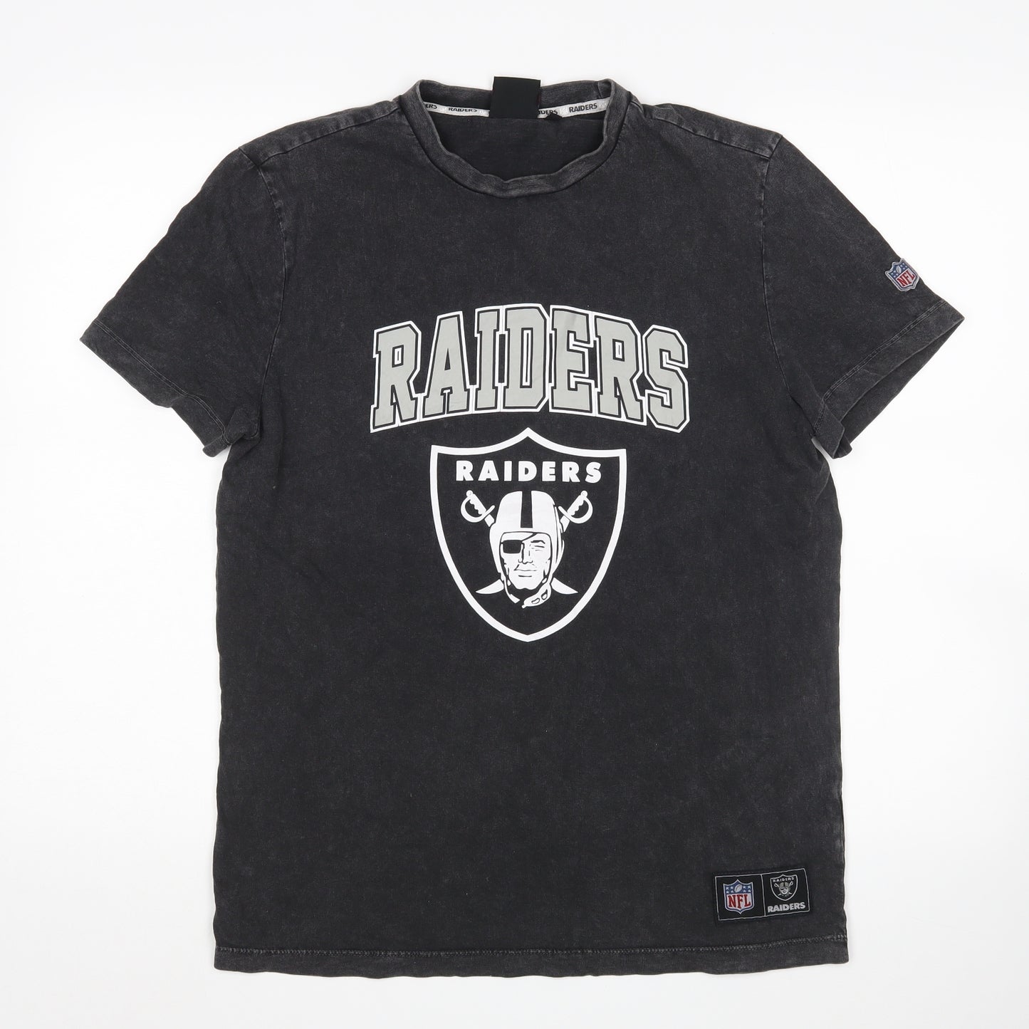 Primark Mens Black    T-Shirt Size S  - Raiders