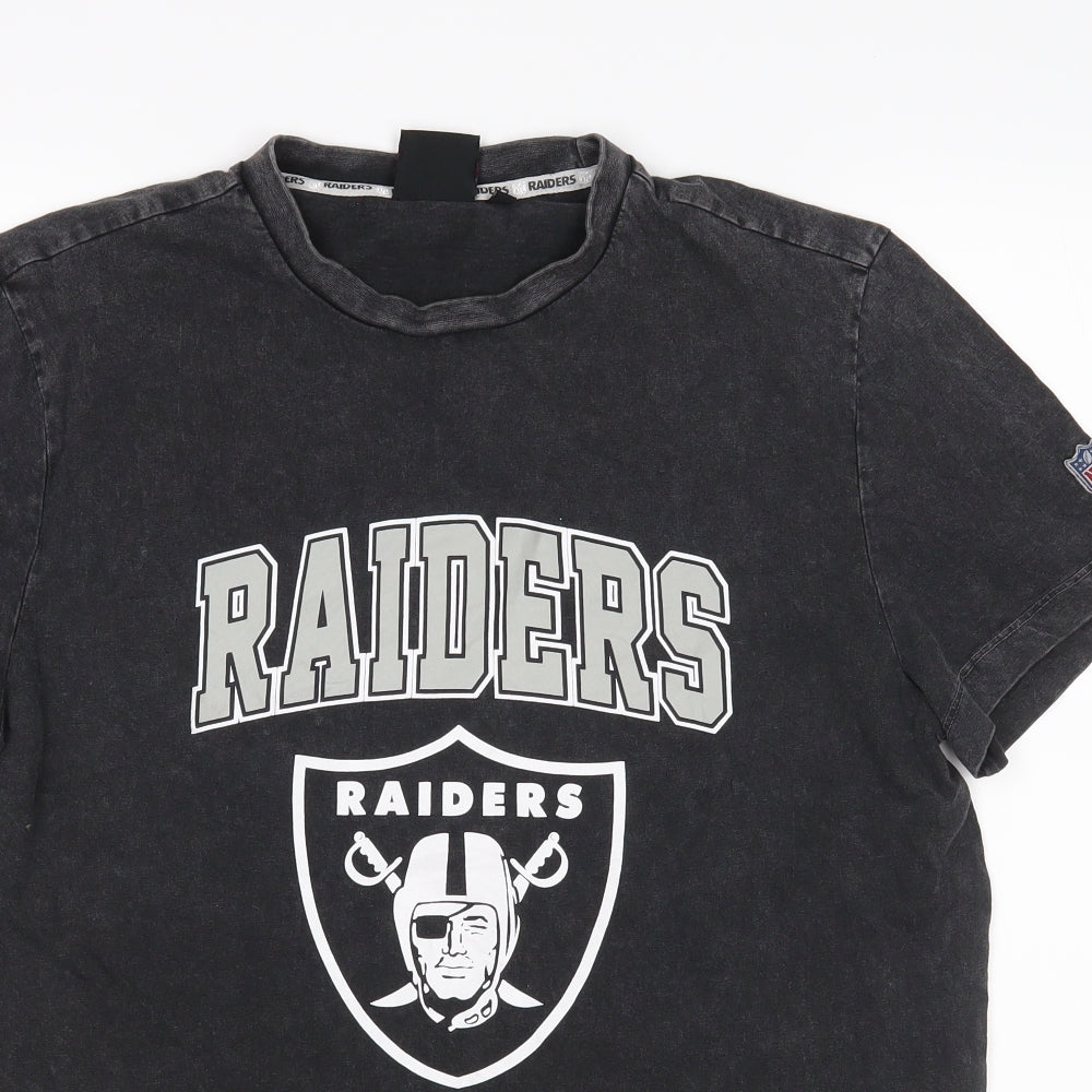 Primark Mens Black    T-Shirt Size S  - Raiders