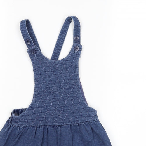 NEXT Girls Blue   Pinafore/Dungaree Dress  Size 3-4 Years