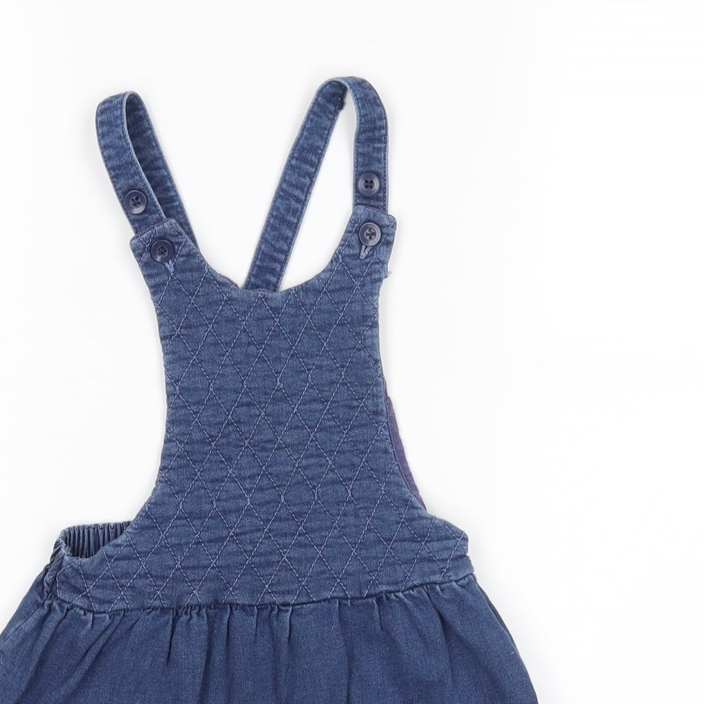 NEXT Girls Blue   Pinafore/Dungaree Dress  Size 3-4 Years