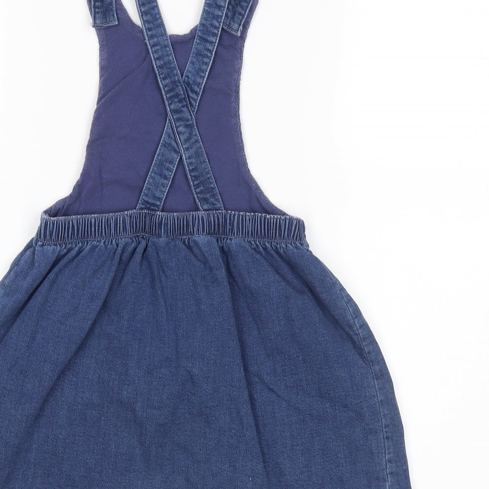NEXT Girls Blue   Pinafore/Dungaree Dress  Size 3-4 Years