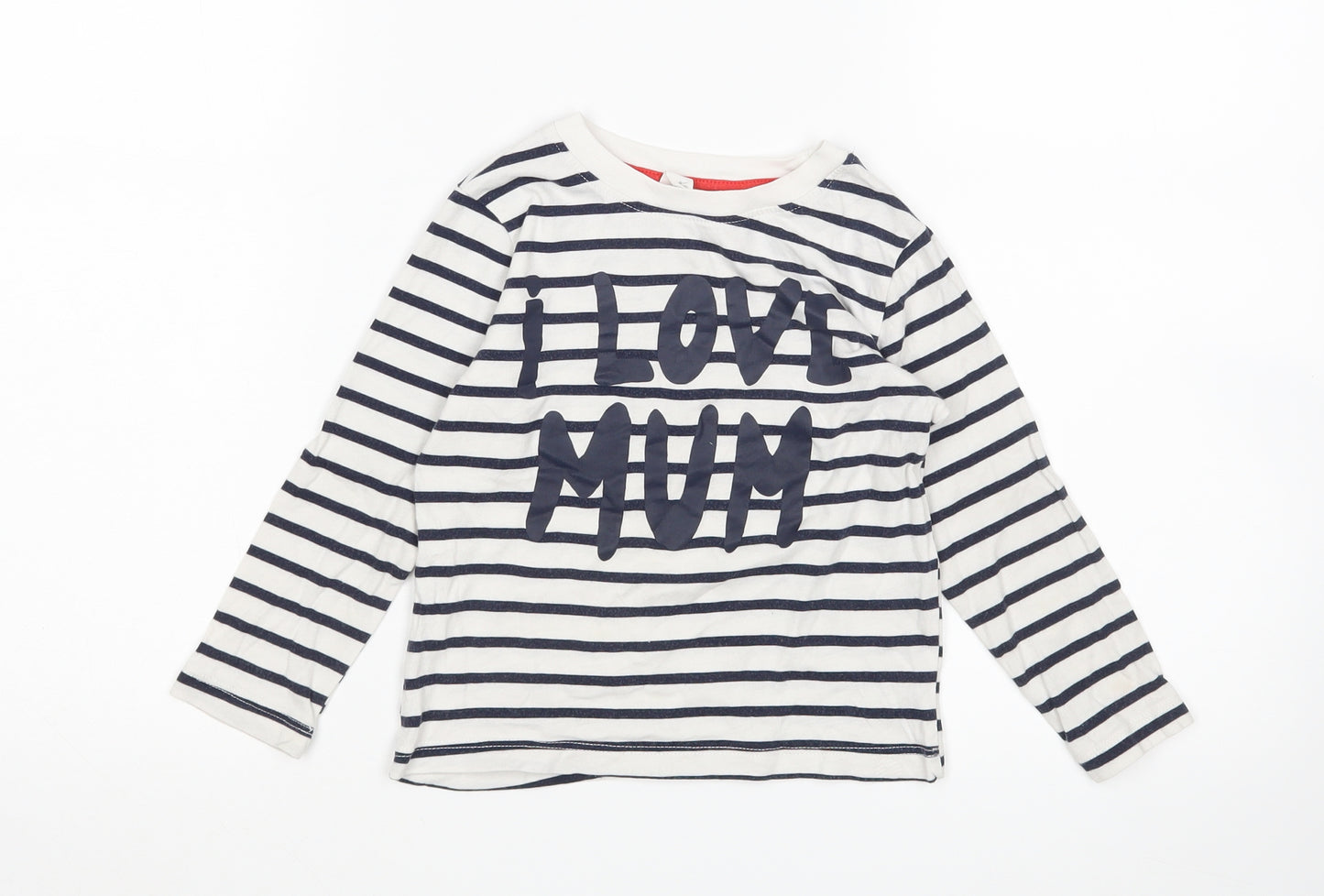 H&M Boys Multicoloured Striped  Basic T-Shirt Size 3-4 Years