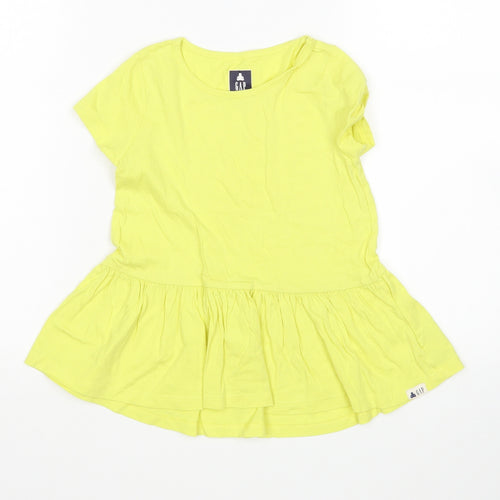 Gap Girls Yellow   T-Shirt Dress  Size 4 Years