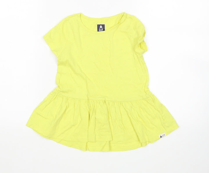 Gap Girls Yellow   T-Shirt Dress  Size 4 Years