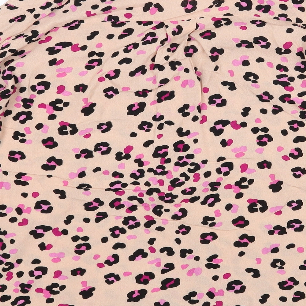 Love & Roses Womens Multicoloured Animal Print  Basic Button-Up Size 16