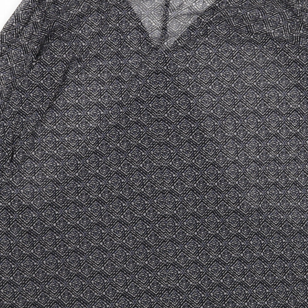 Comma Womens Multicoloured Argyle/Diamond  Basic Blouse Size 16