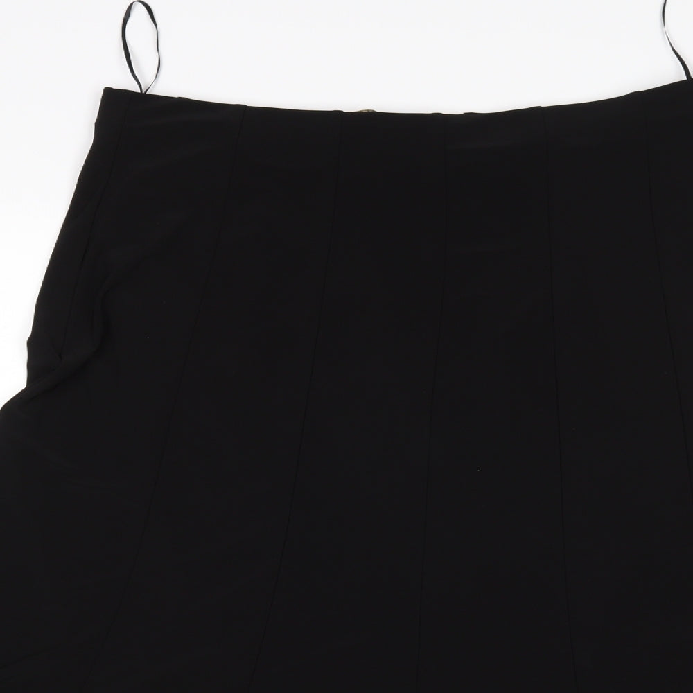 Forever Womens Black   A-Line Skirt Size L