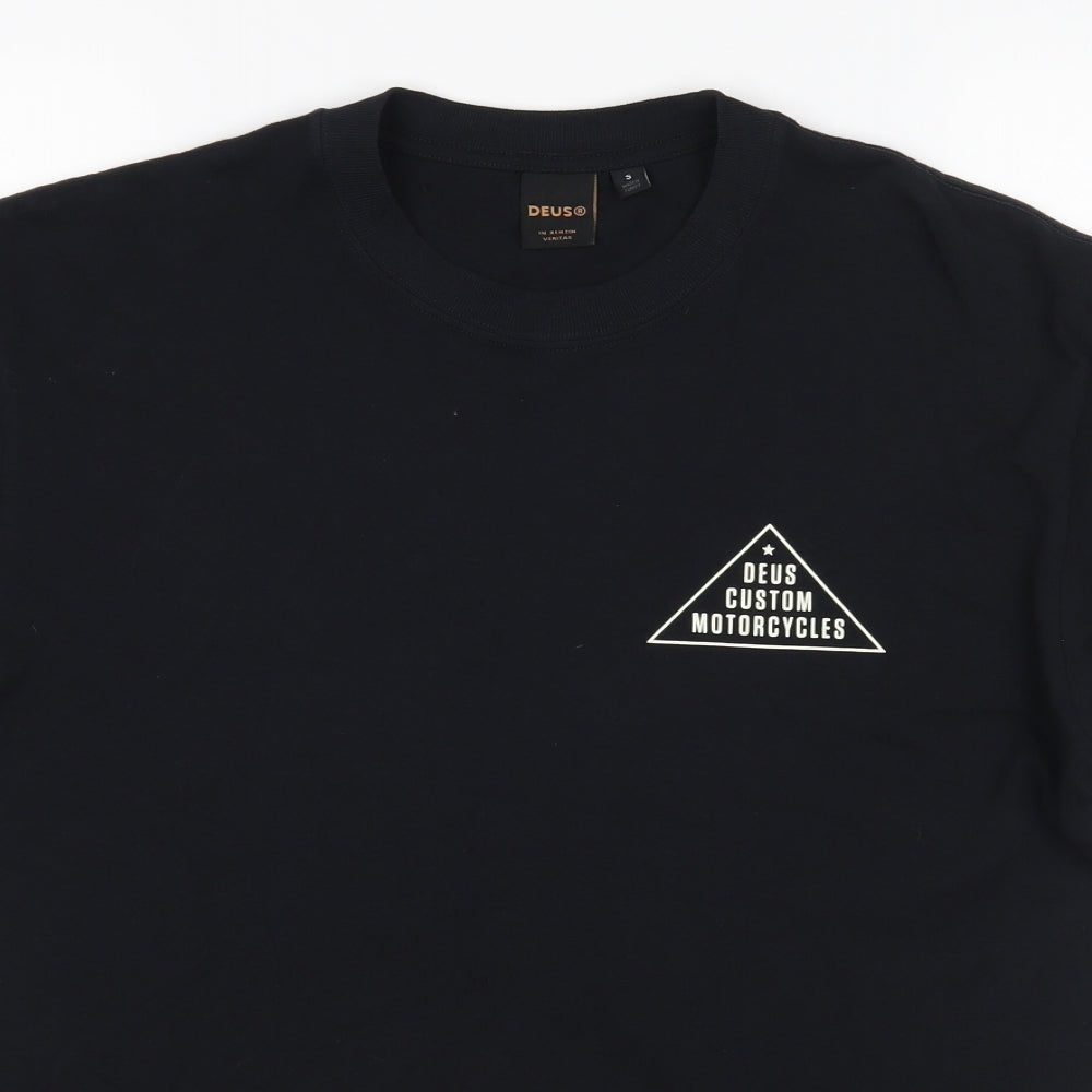 Deus ex Machina Mens Black    T-Shirt Size S