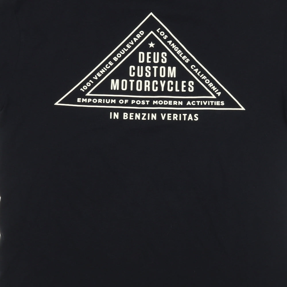 Deus ex Machina Mens Black    T-Shirt Size S