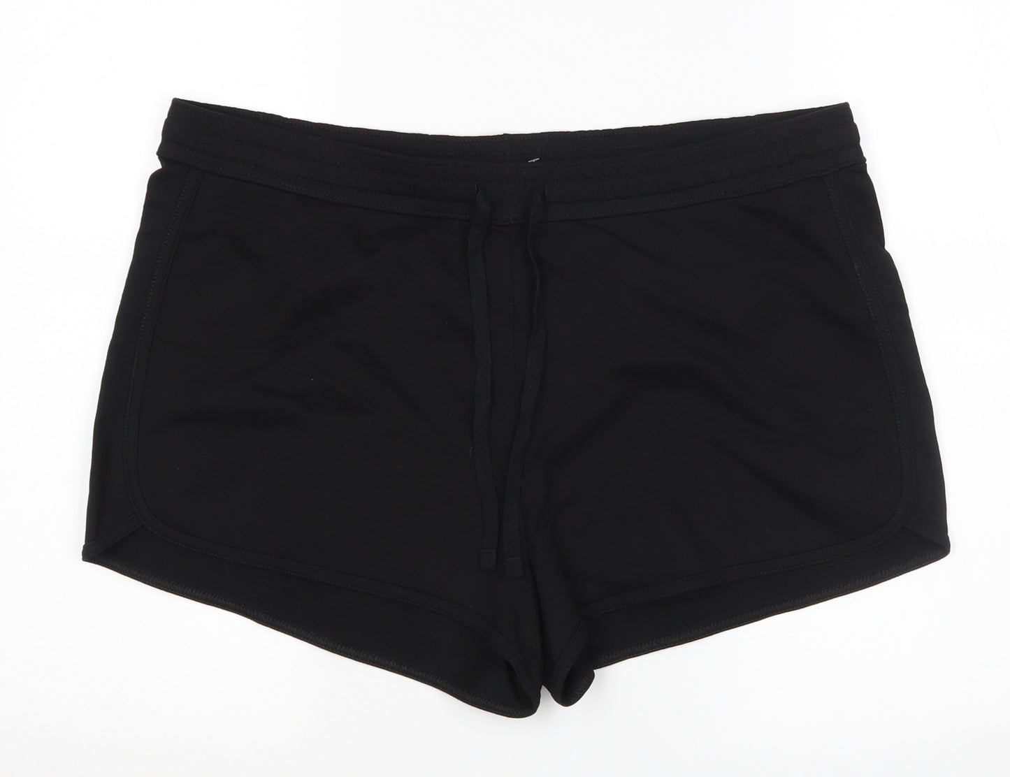 Papaya Womens Black   Sweat Shorts Size 16