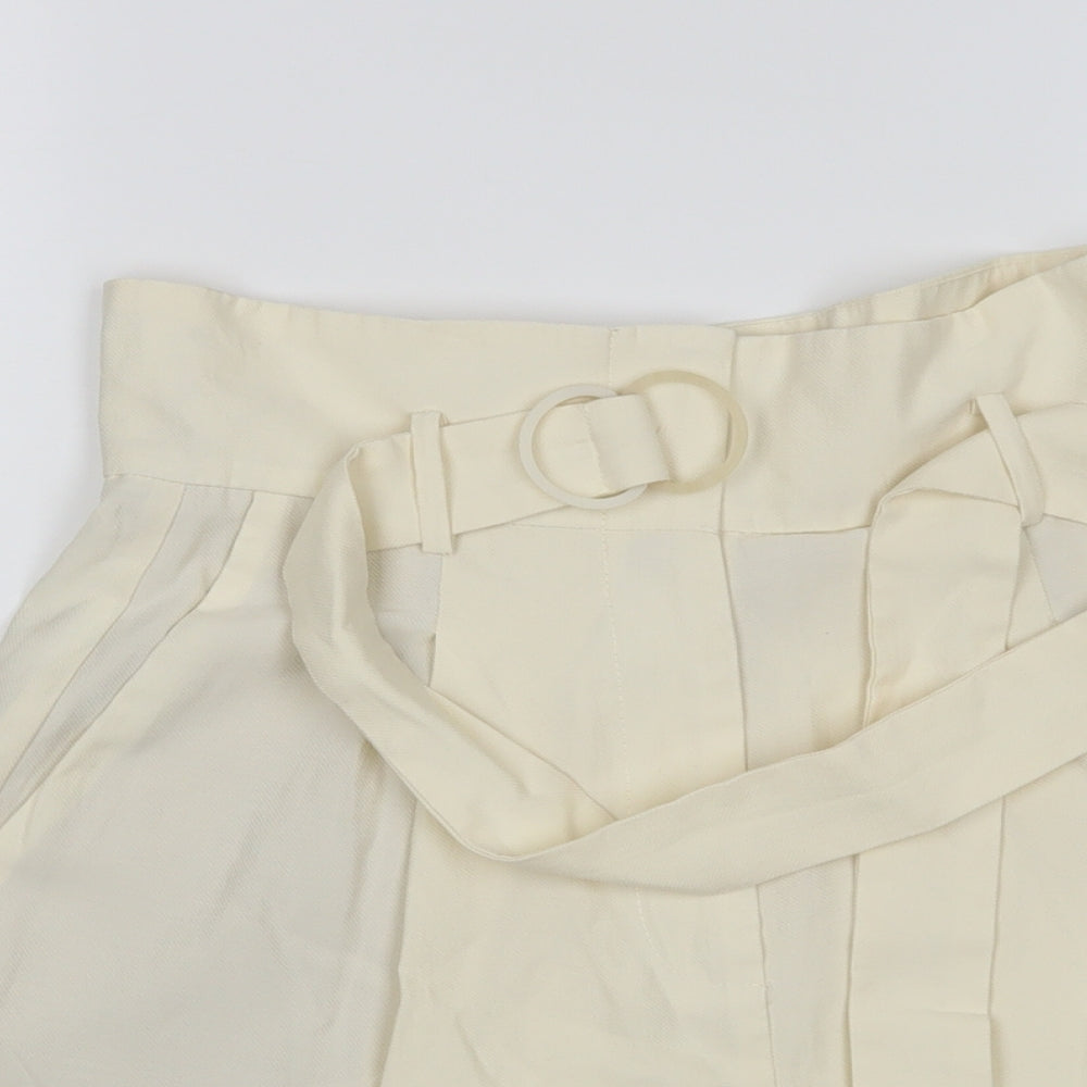 Mango Womens Ivory   Paperbag Shorts Size XS