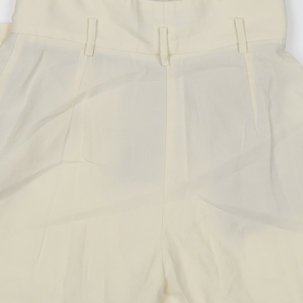 Mango Womens Ivory   Paperbag Shorts Size XS