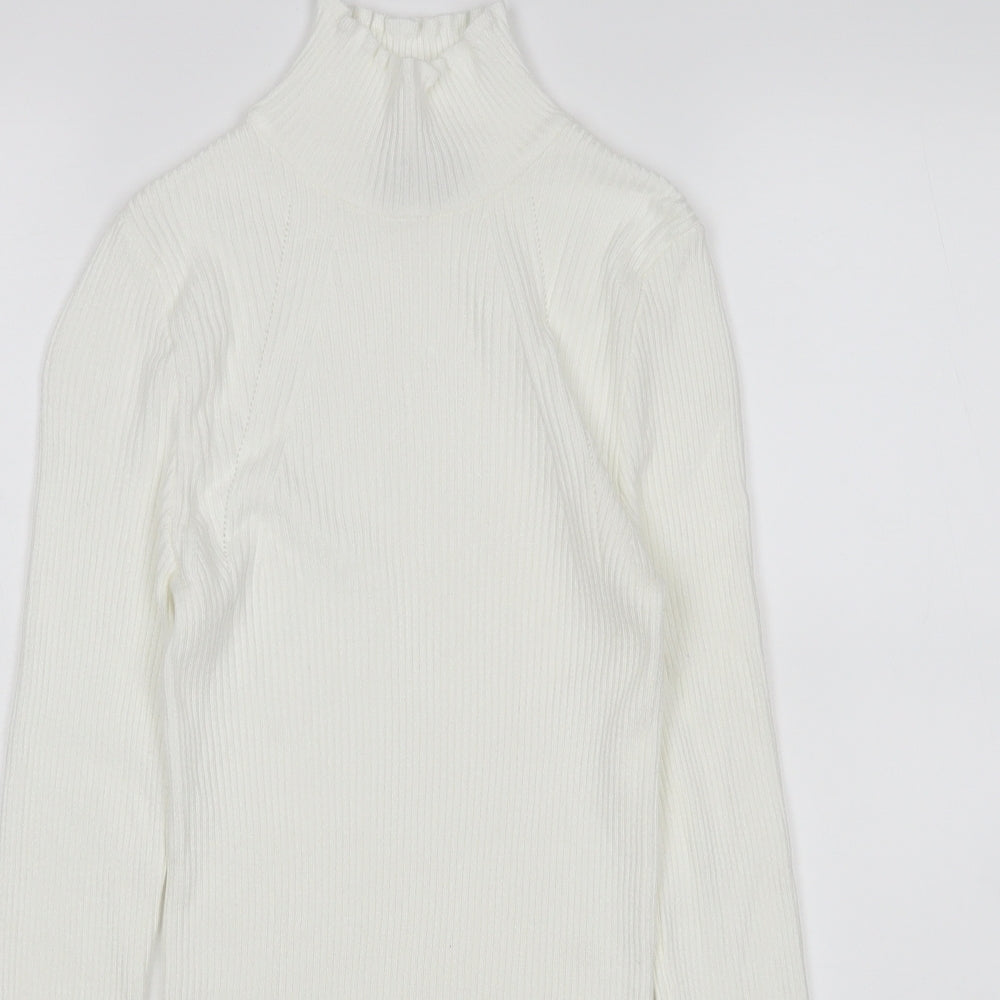Stradivarius Womens White   Pullover Jumper Size S