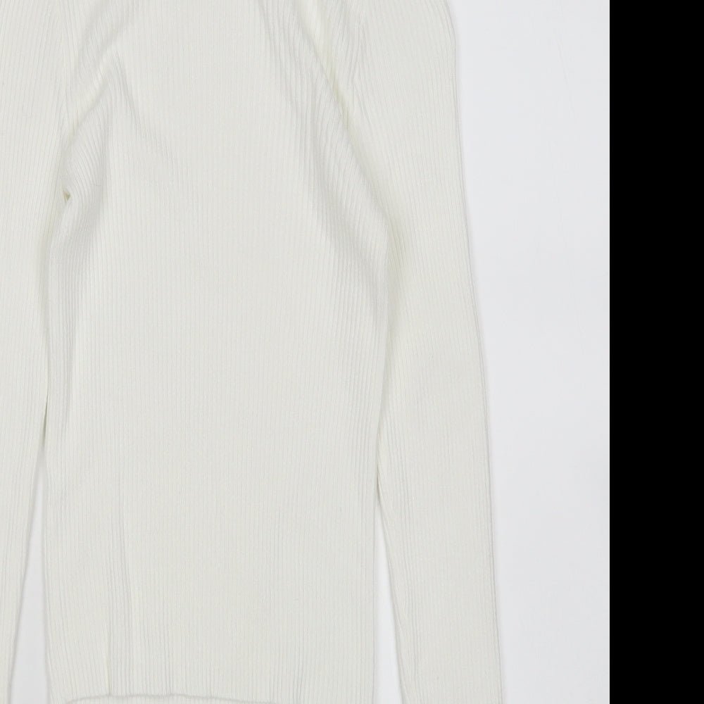 Stradivarius Womens White   Pullover Jumper Size S