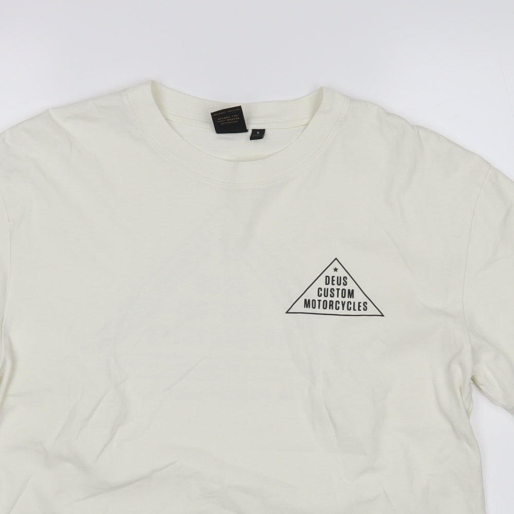 Deus ex Machina Mens White    T-Shirt Size S