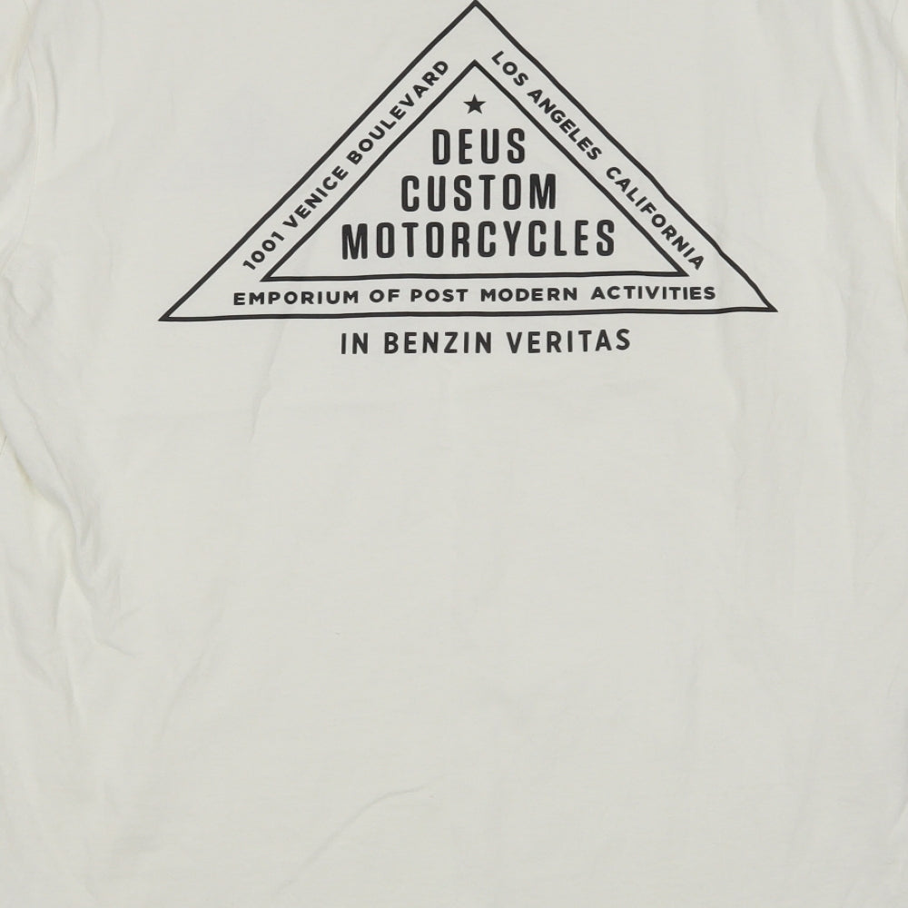 Deus ex Machina Mens White    T-Shirt Size S