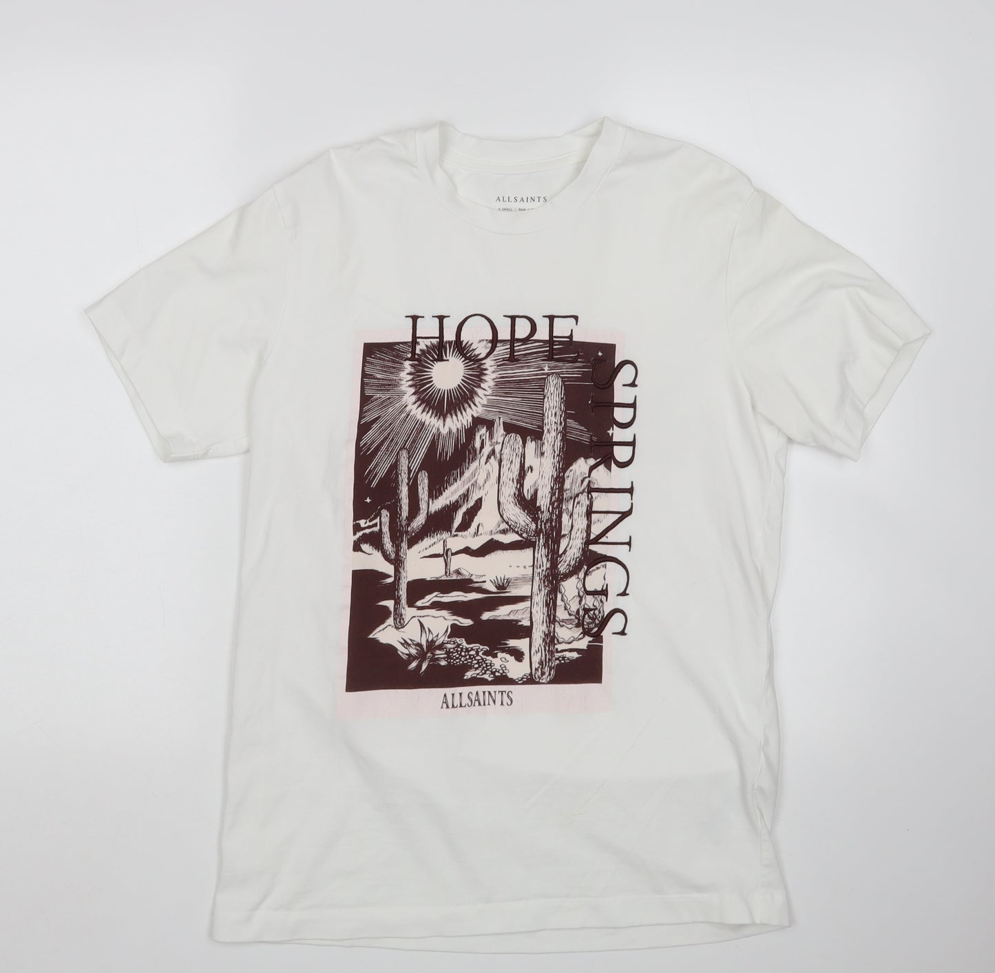 AllSaints Mens White    T-Shirt Size XS