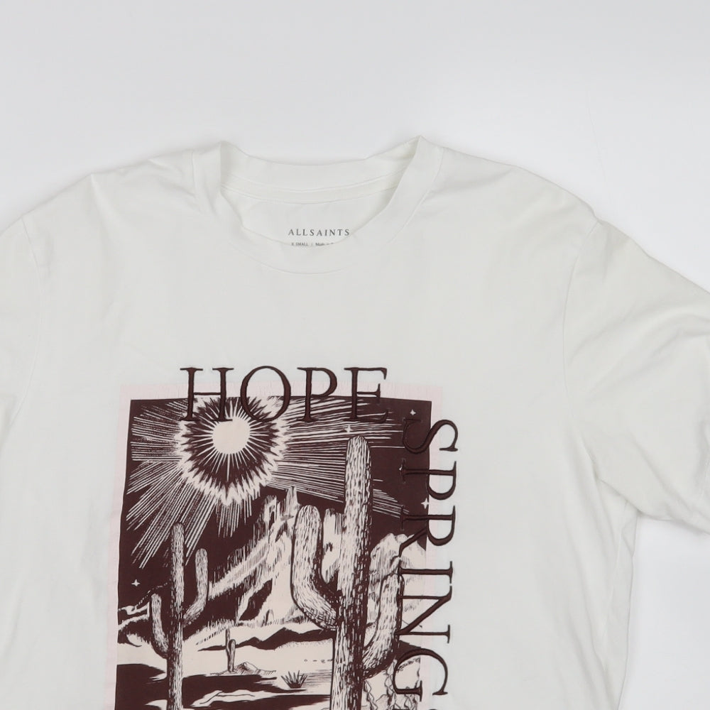 AllSaints Mens White    T-Shirt Size XS