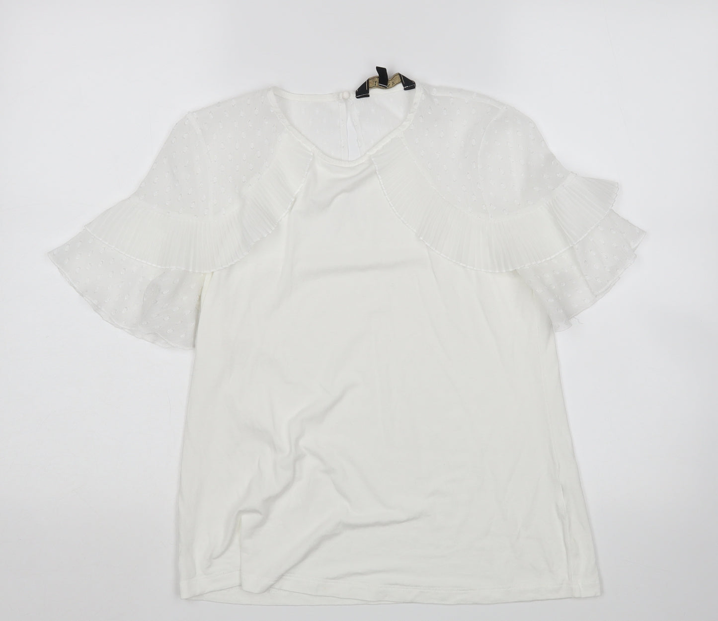 Lipsy Womens White   Basic T-Shirt Size 6