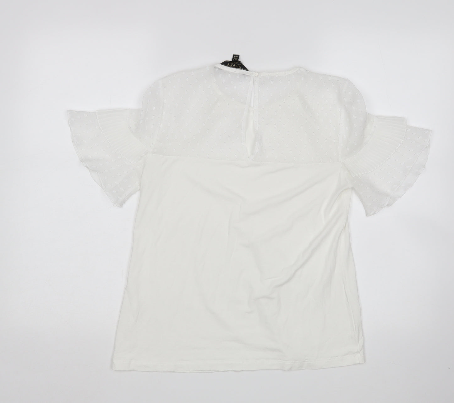 Lipsy Womens White   Basic T-Shirt Size 6