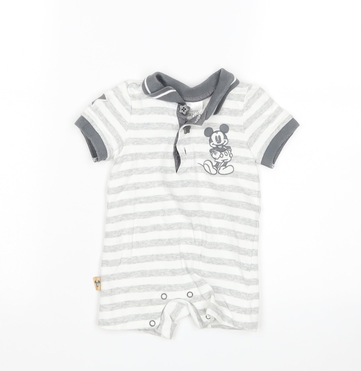 Disney Baby Boys Multicoloured Striped  Romper One-Piece Size 9-12 Months