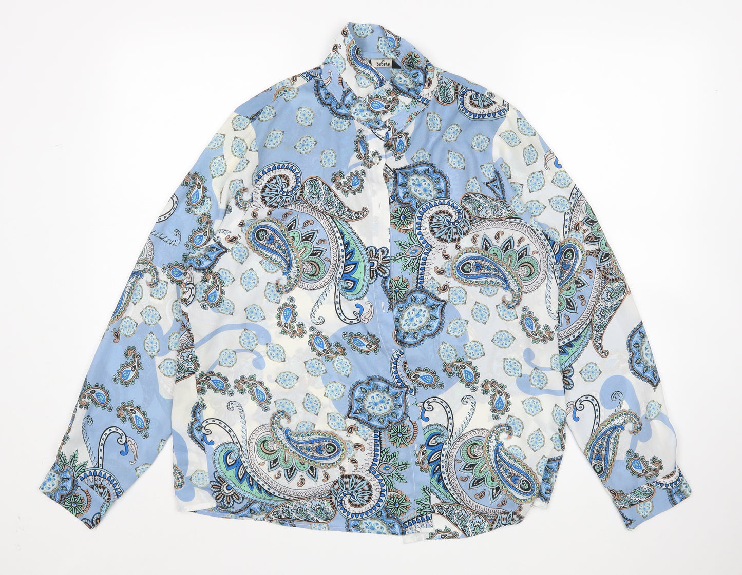 Papaya Womens Multicoloured Paisley  Basic Button-Up Size 14