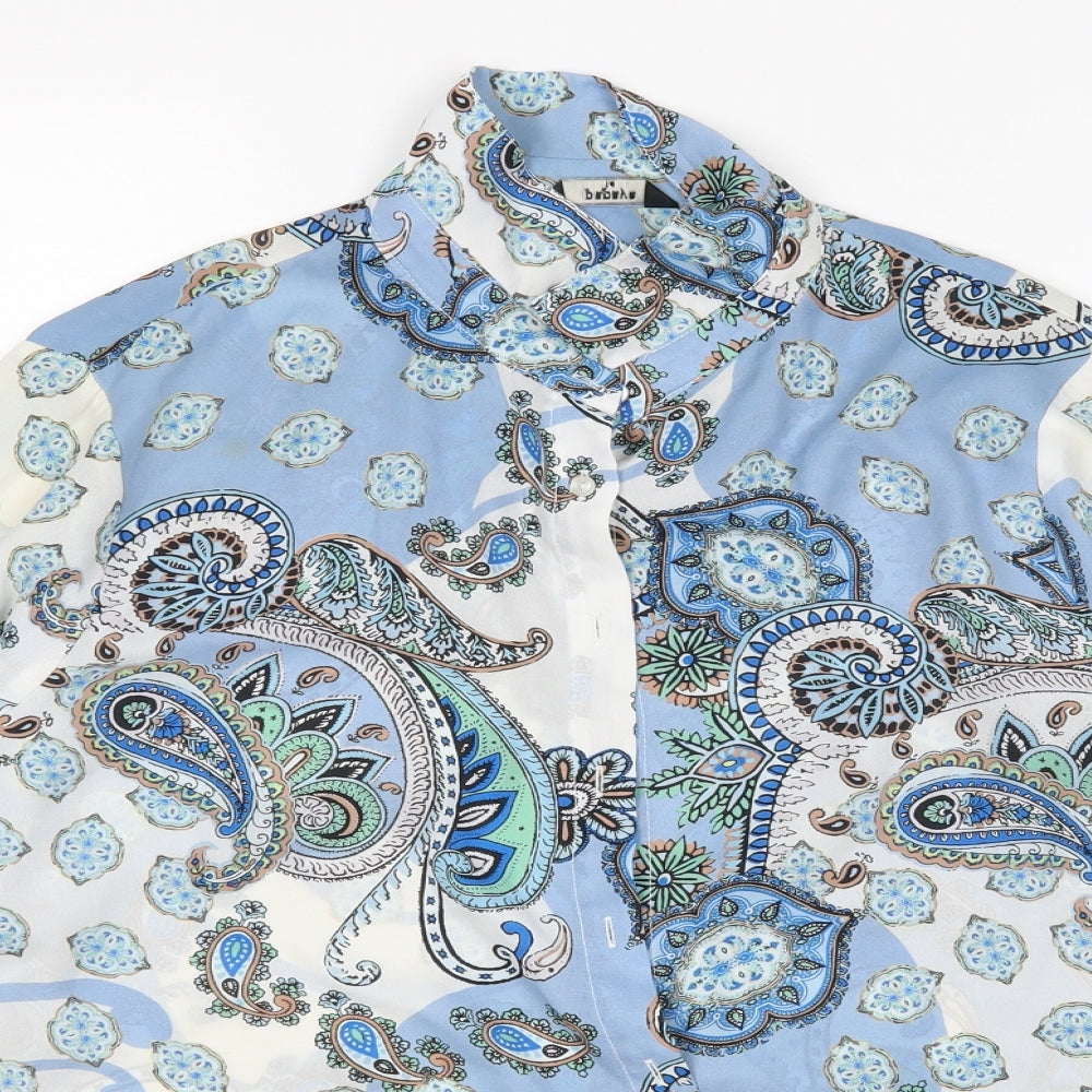 Papaya Womens Multicoloured Paisley  Basic Button-Up Size 14