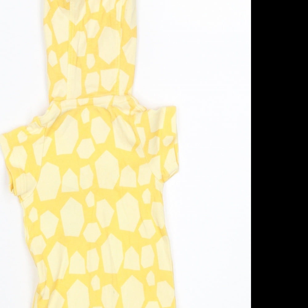 M&Co Baby Yellow Animal Print  Romper One-Piece Size 0-3 Months