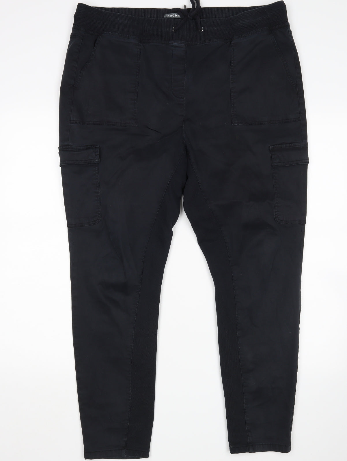 M&S Womens Black   Cargo Trousers Size 18 L38 in