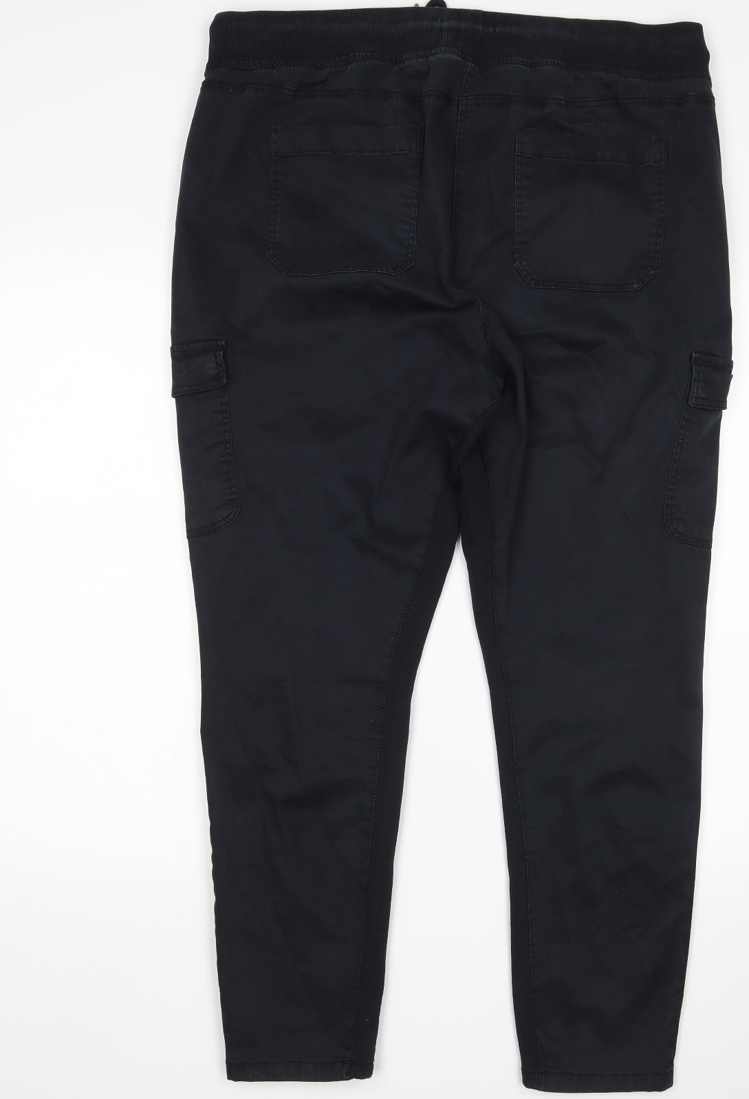 M&S Womens Black   Cargo Trousers Size 18 L38 in