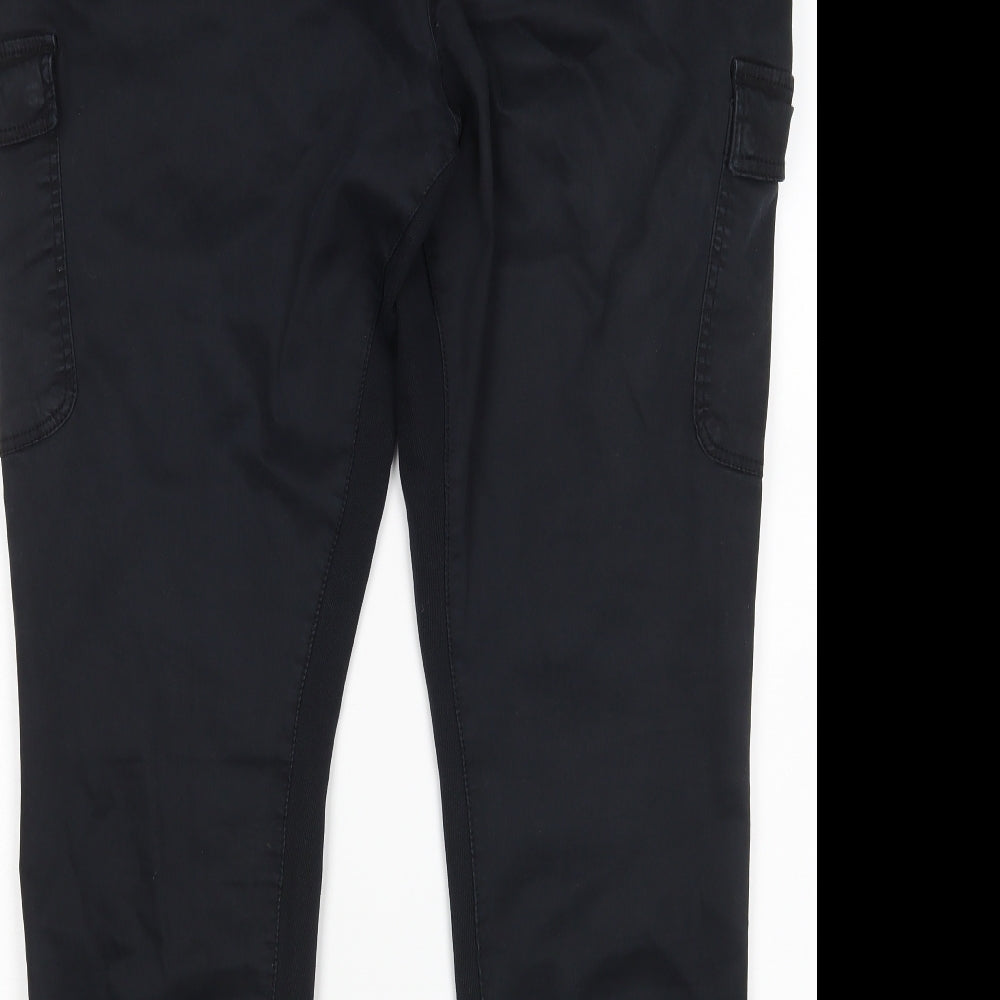 M&S Womens Black   Cargo Trousers Size 18 L38 in
