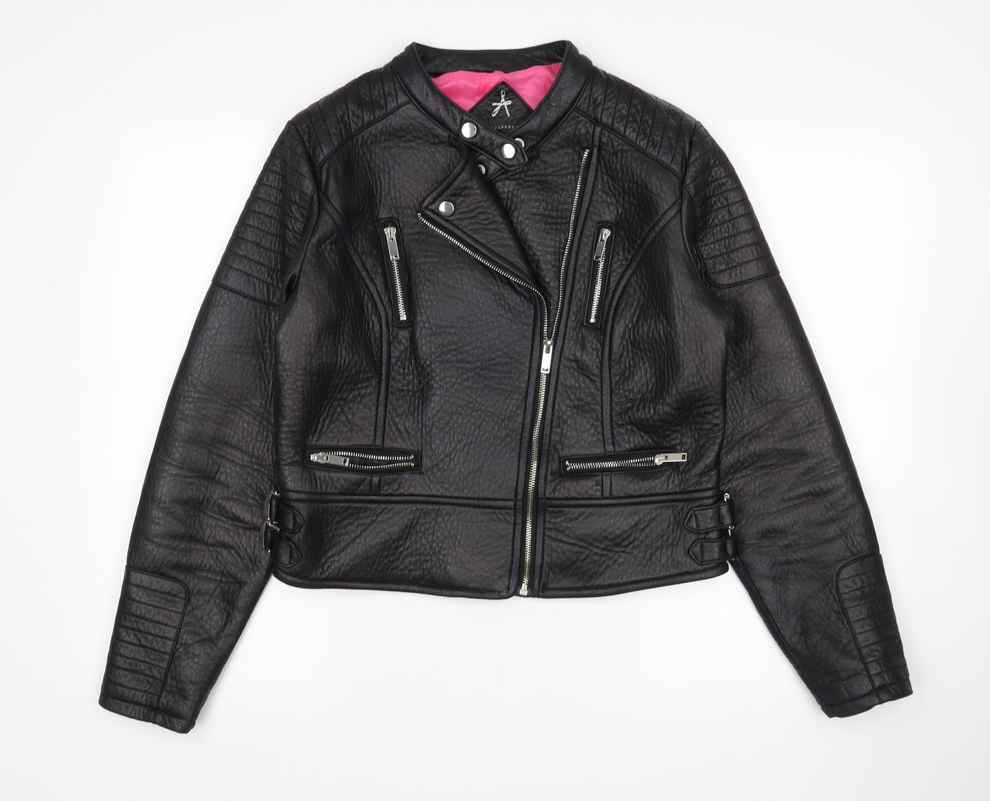 Atmosphere Womens Black   Biker Jacket Size 14