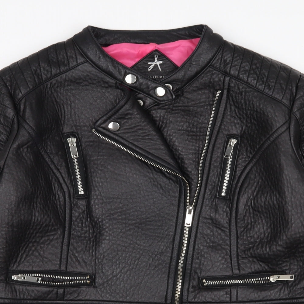 Atmosphere Womens Black   Biker Jacket Size 14