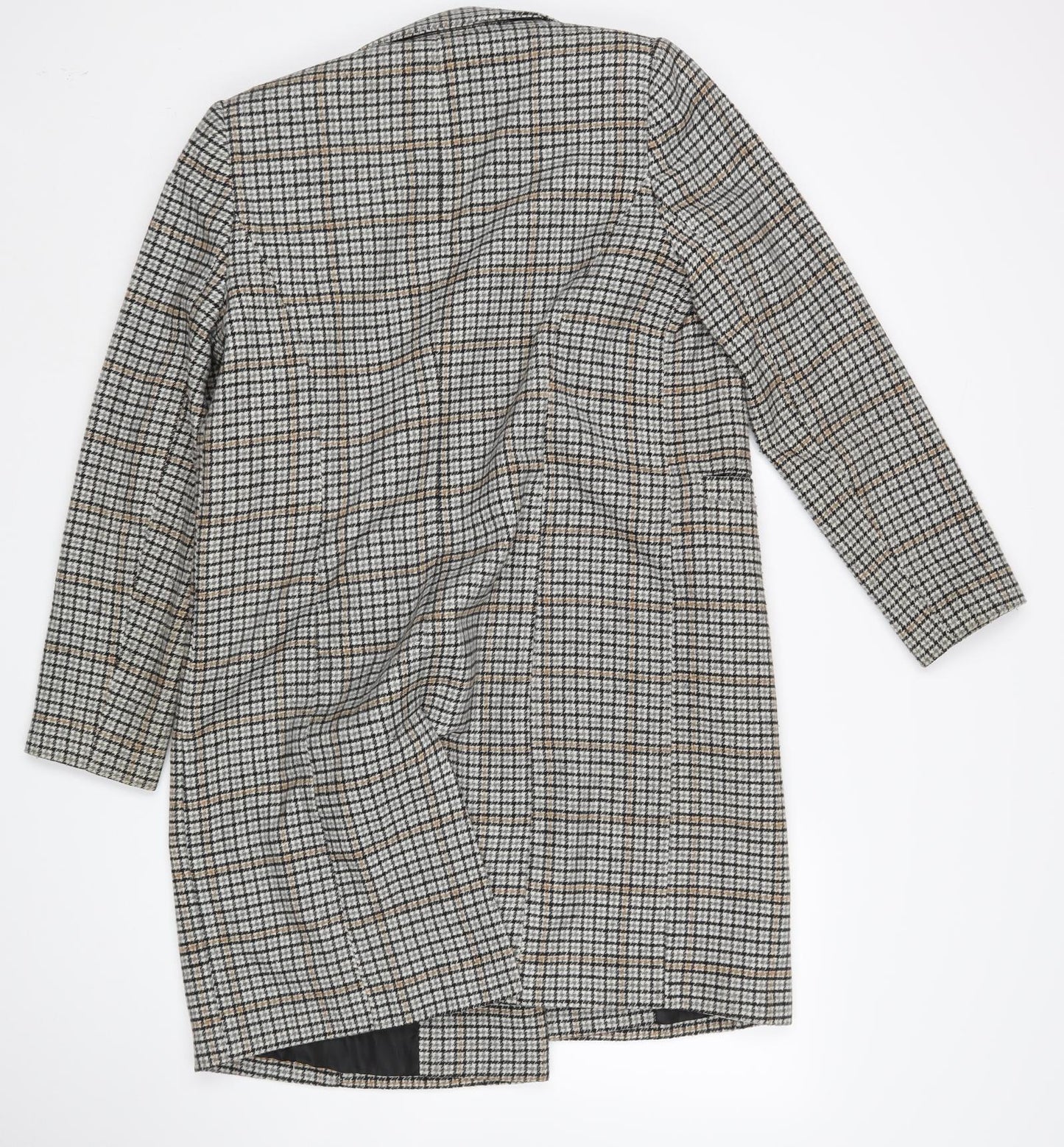Miss Selfridge Womens Multicoloured Check  Overcoat Coat Size 10