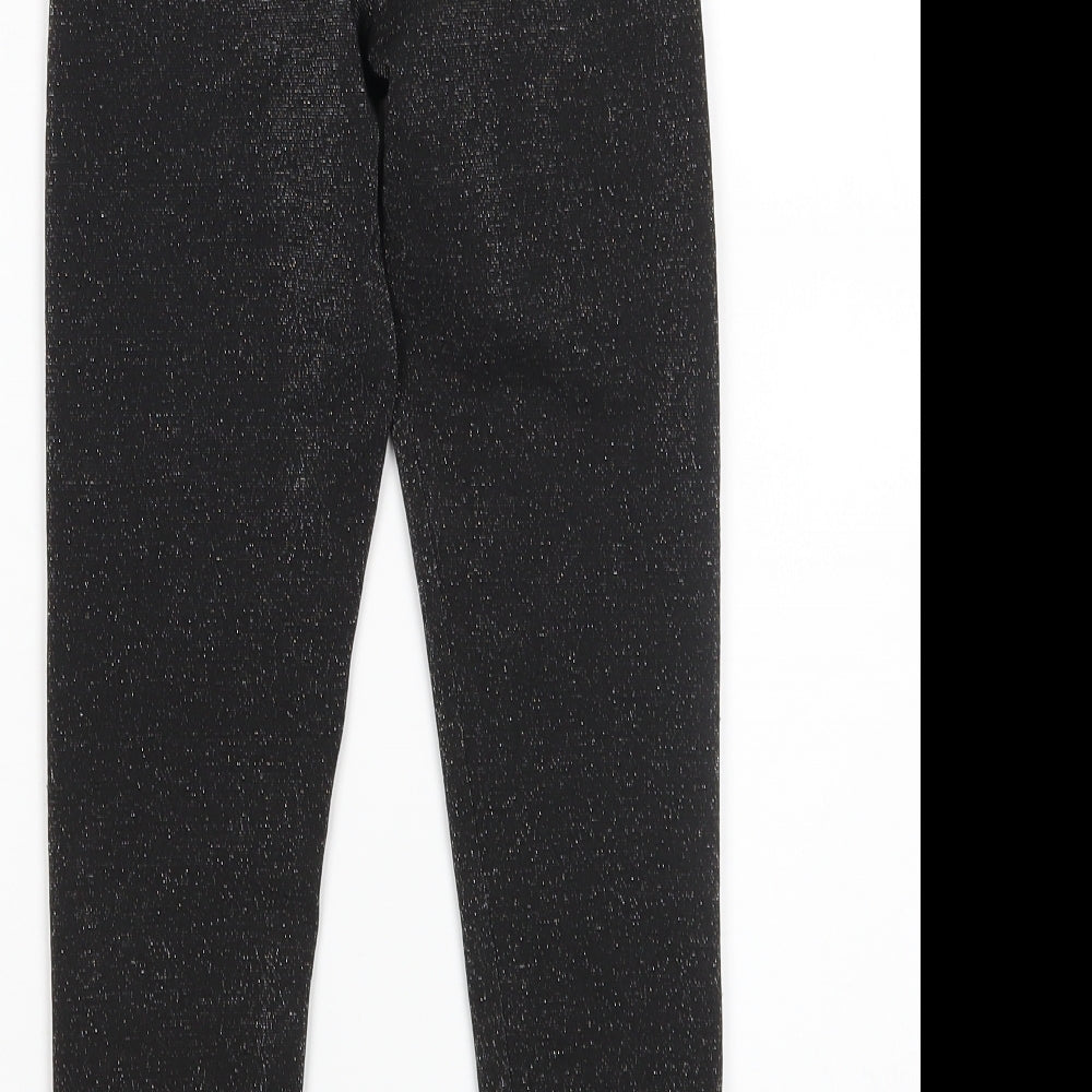 F&F Girls Black   Capri Trousers Size 10-11 Years - Leggings