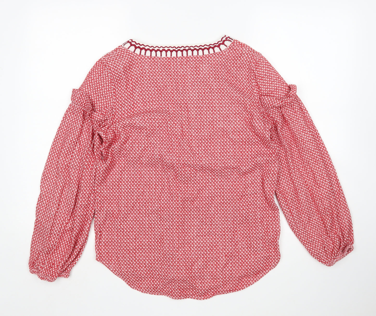 River Island Womens Red Houndstooth  Pullover Jumper Size 8