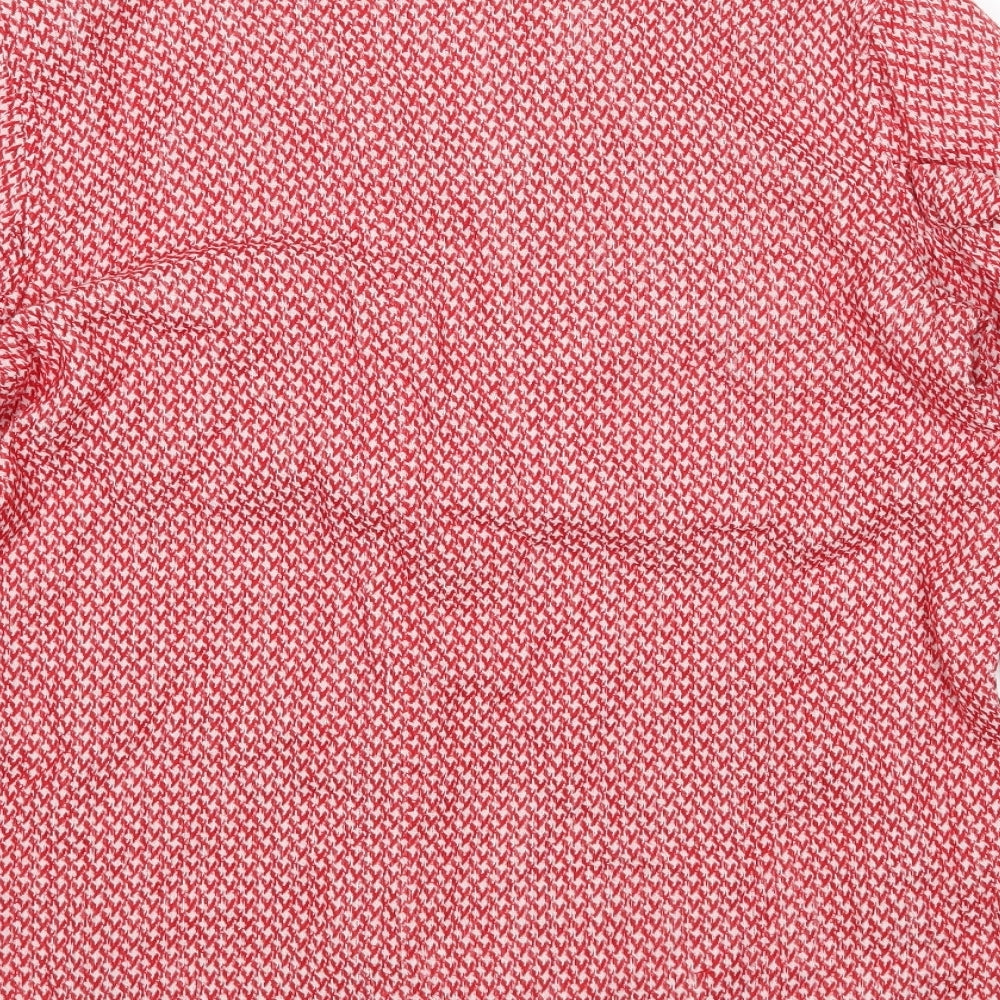 River Island Womens Red Houndstooth  Pullover Jumper Size 8