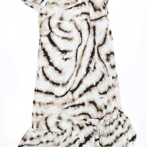 Azure Womens Beige Animal Print  A-Line  Size M