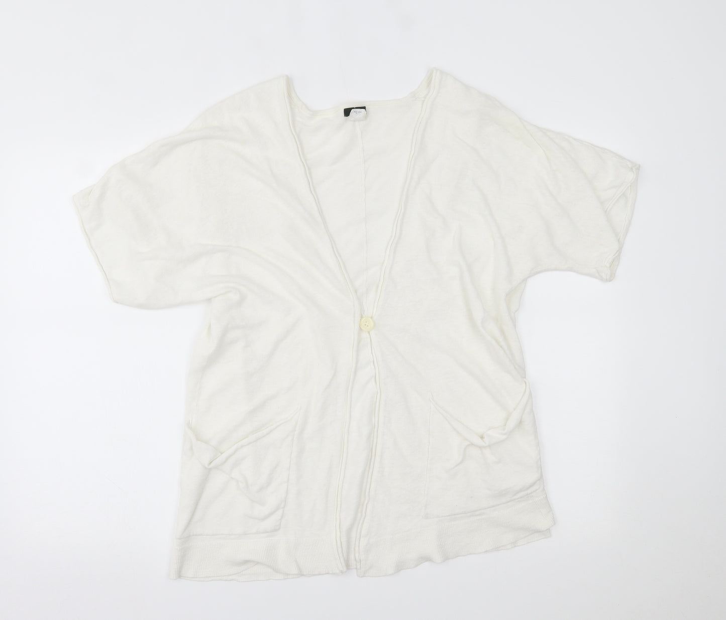 J. Crew Womens White   Cardigan Jumper Size M