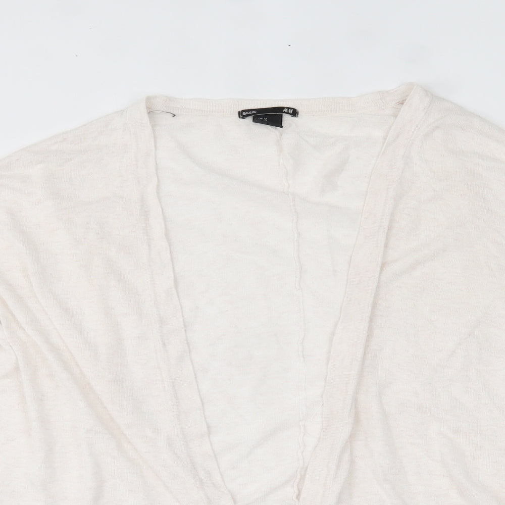 H&M Womens White   Cardigan Jumper Size M