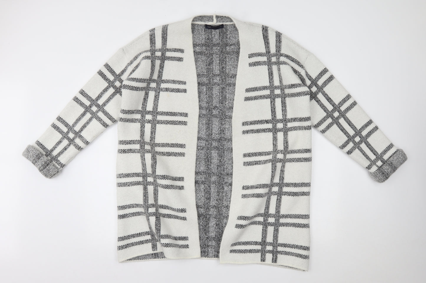 M&S Womens White   Cardigan Jumper Size L