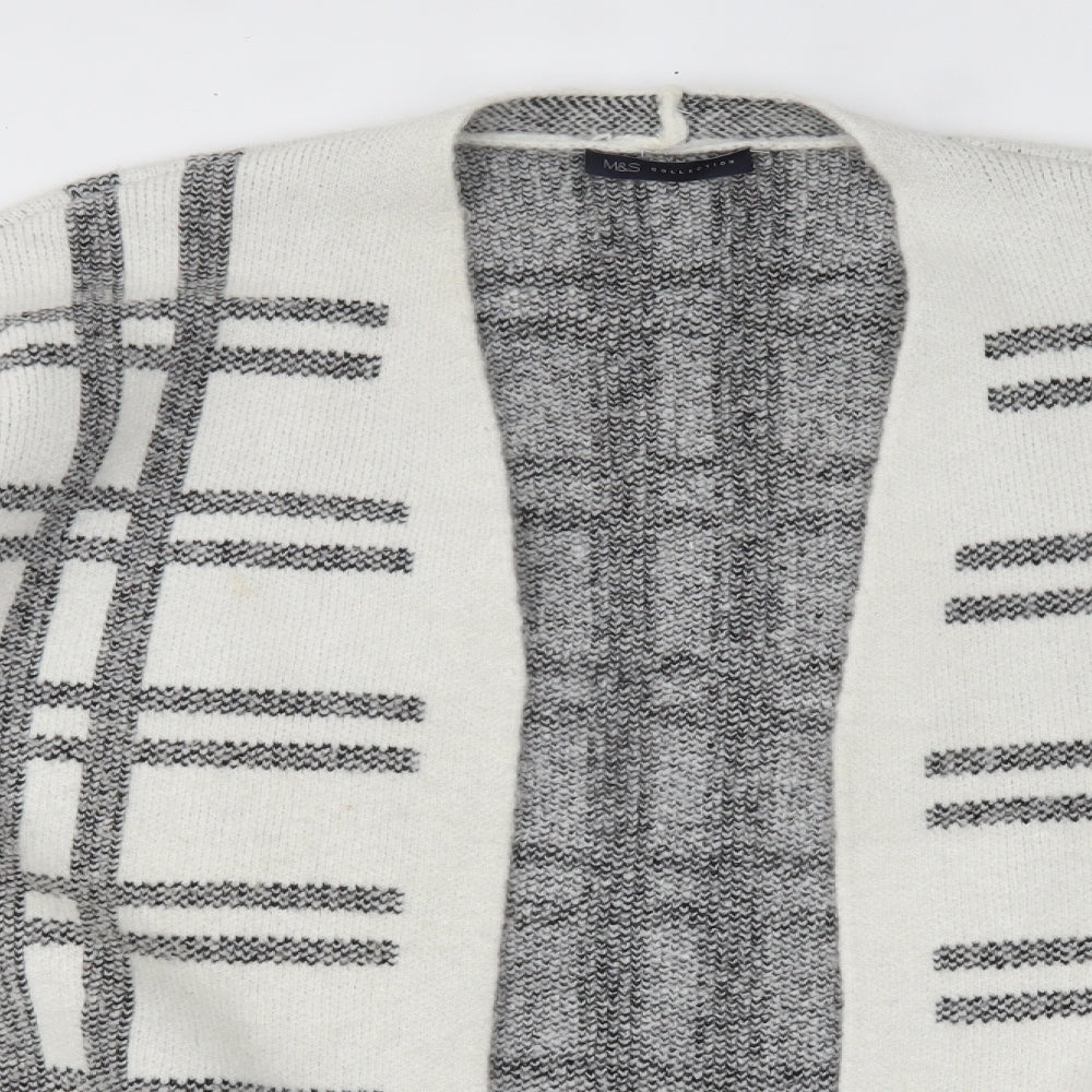M&S Womens White   Cardigan Jumper Size L