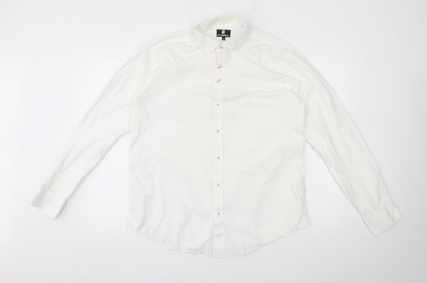 Peter Werth Mens White    Dress Shirt Size 16.5