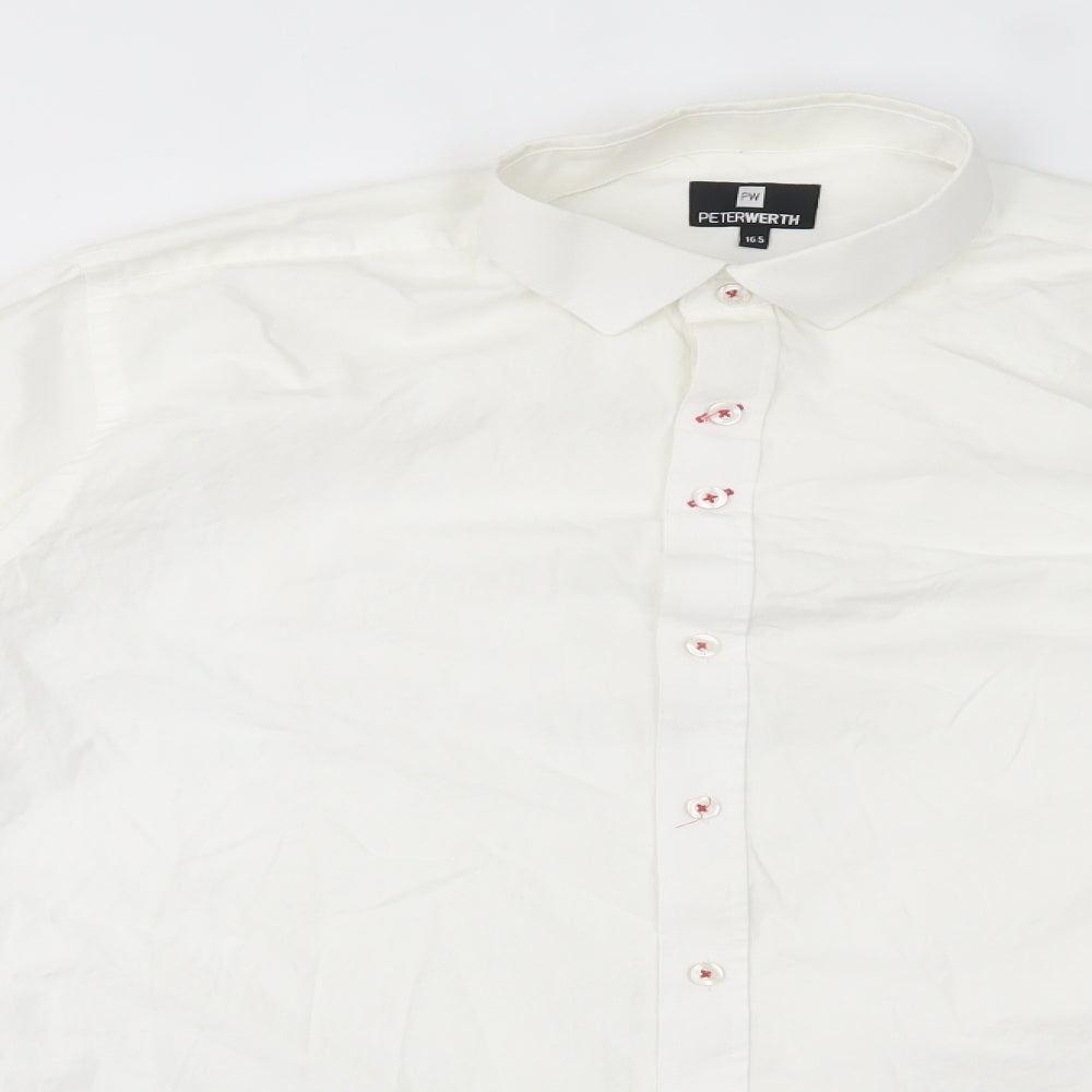 Peter Werth Mens White    Dress Shirt Size 16.5