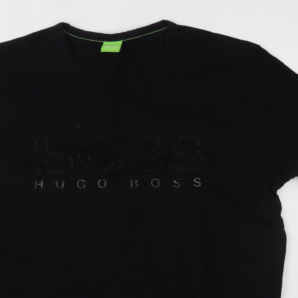 HUGO BOSS Mens Black    T-Shirt Size XL